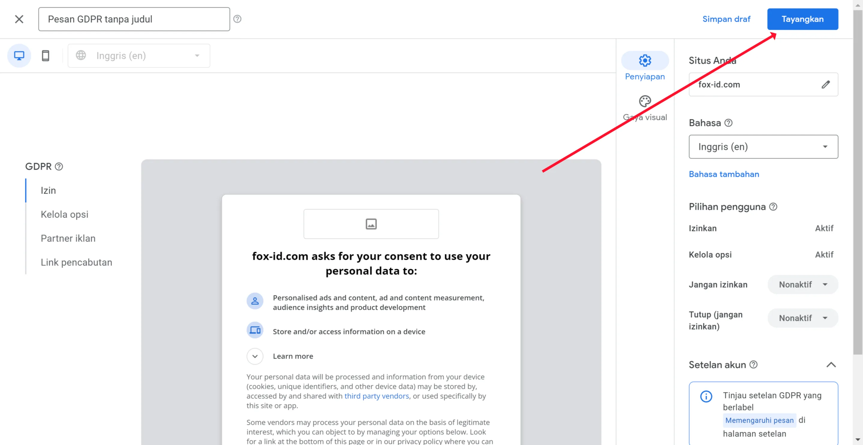 Cara Mengaktifkan Pesan GDPR di Google Adsense 11 selesai proses pemasangan pesan GDPR Adsense