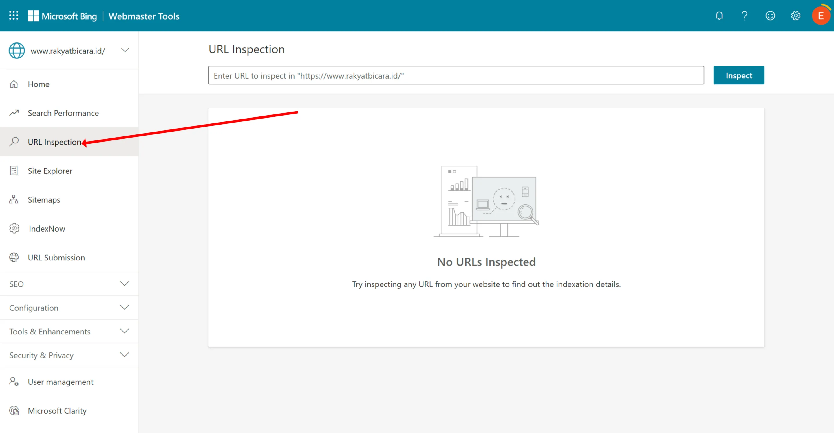 Bing Webmaster Tools: Panduan Lengkap Cara Menggunakannya 15 Menu URL Inspection di Bing WMT