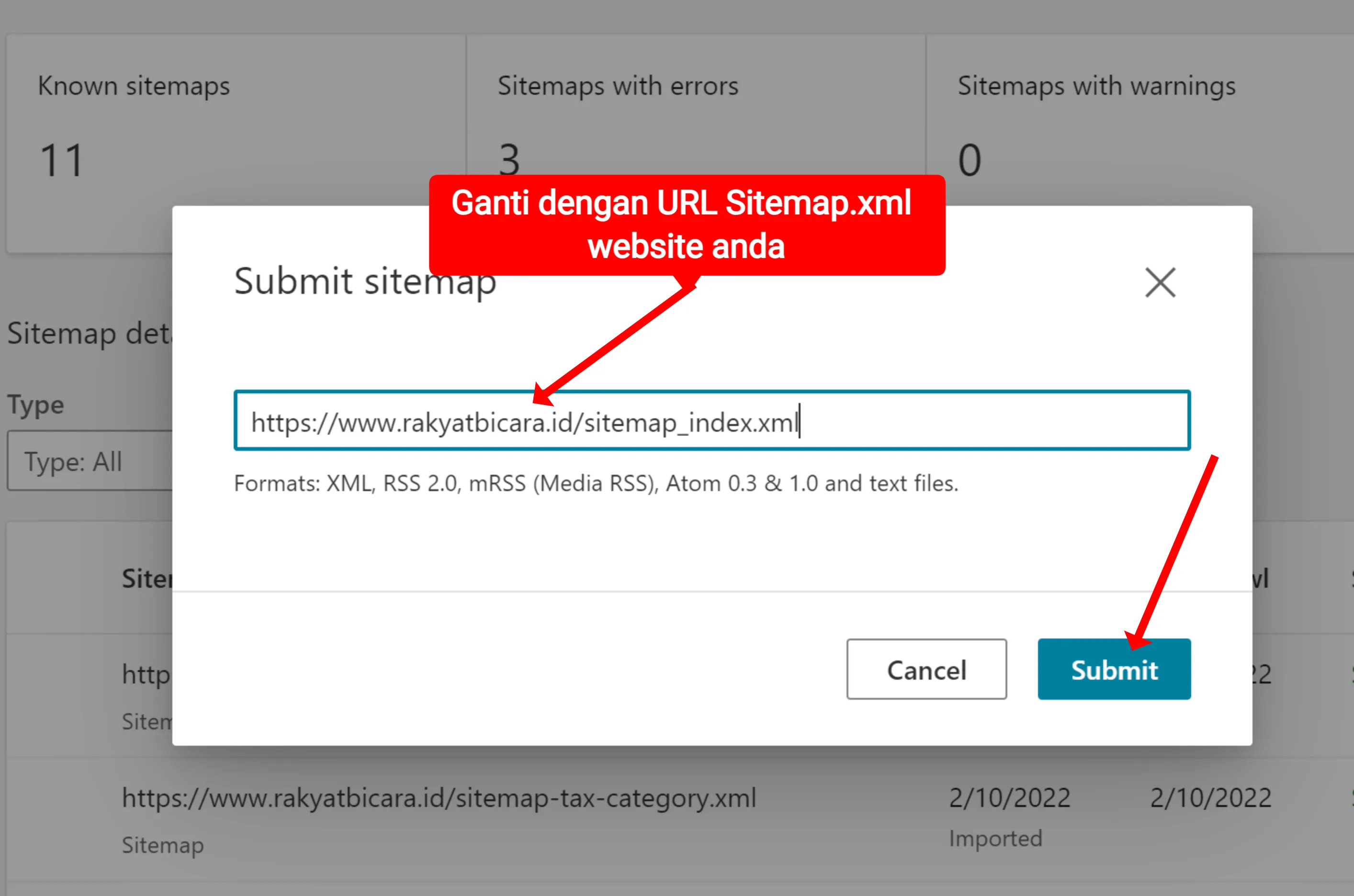 Bing Webmaster Tools: Panduan Lengkap Cara Menggunakannya 22 submit sitemap.xml ke bing webmater tools