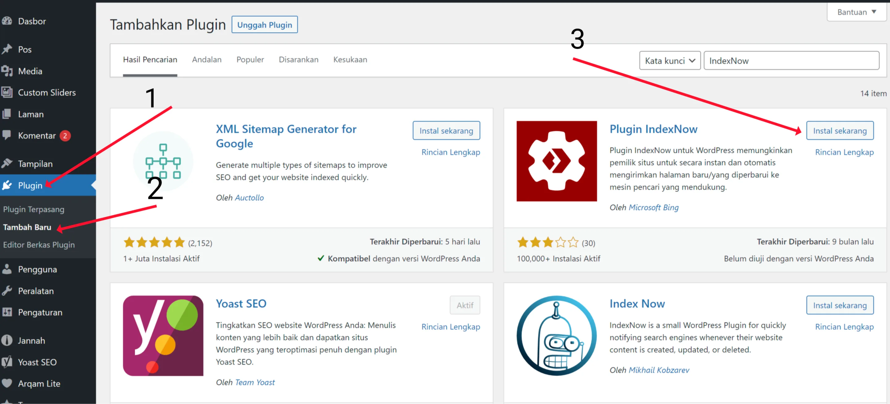 Bing Webmaster Tools: Panduan Lengkap Cara Menggunakannya 24 instal plugin indexnow di wordpress