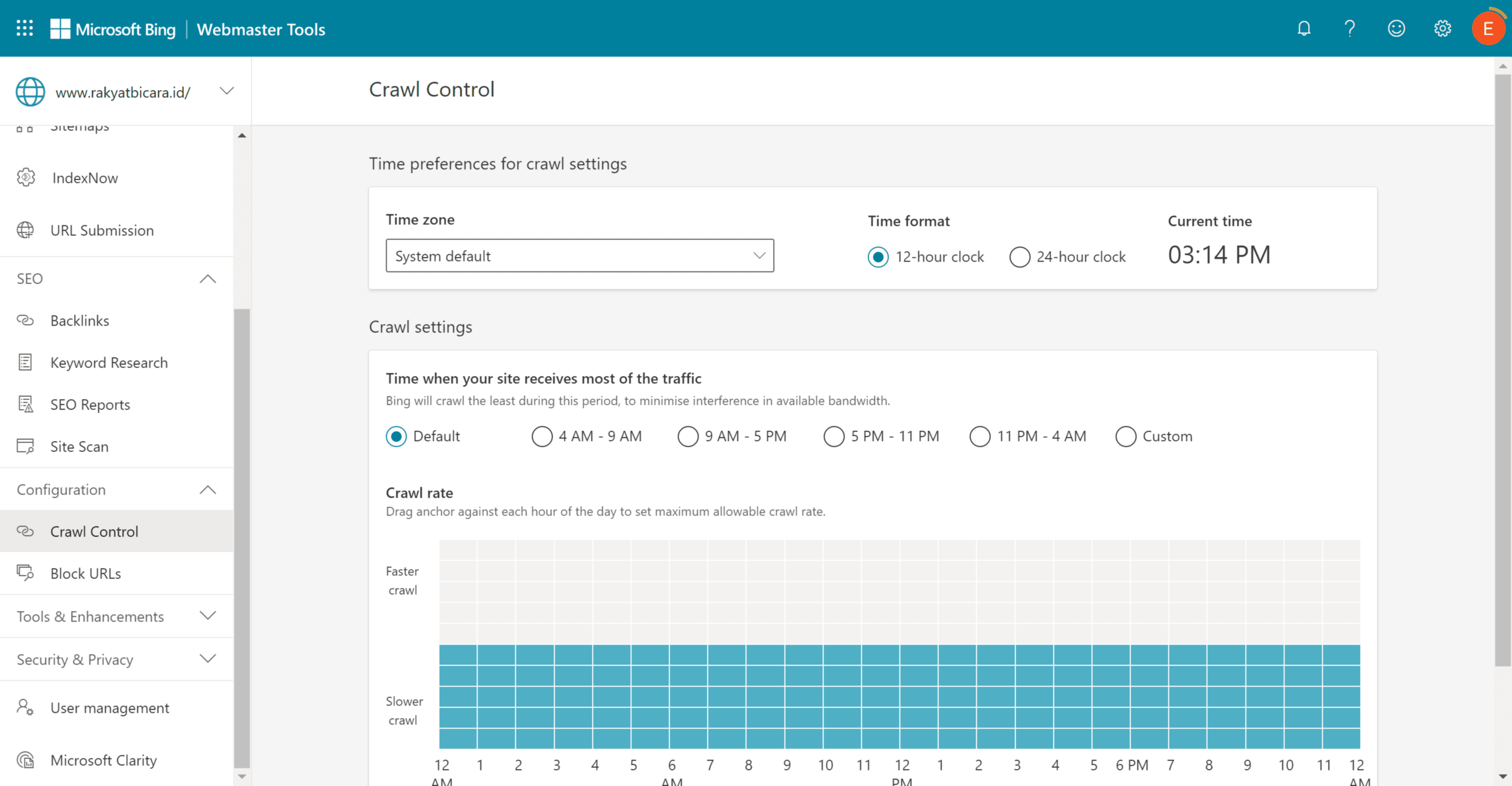 kontol url blok dan waktu index di bing