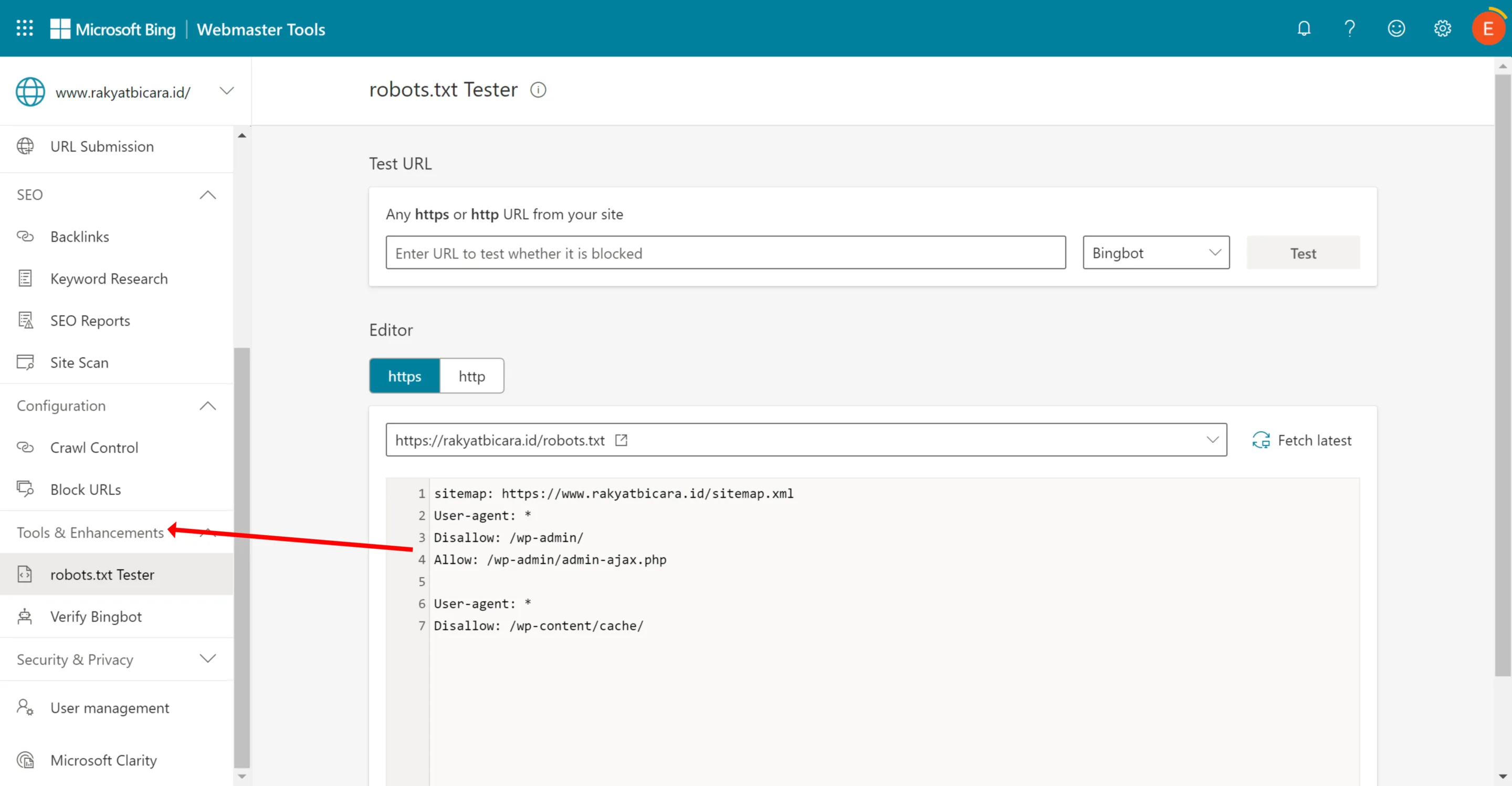 Bing Webmaster Tools: Panduan Lengkap Cara Menggunakannya 34 konfig file robot.txt di bing