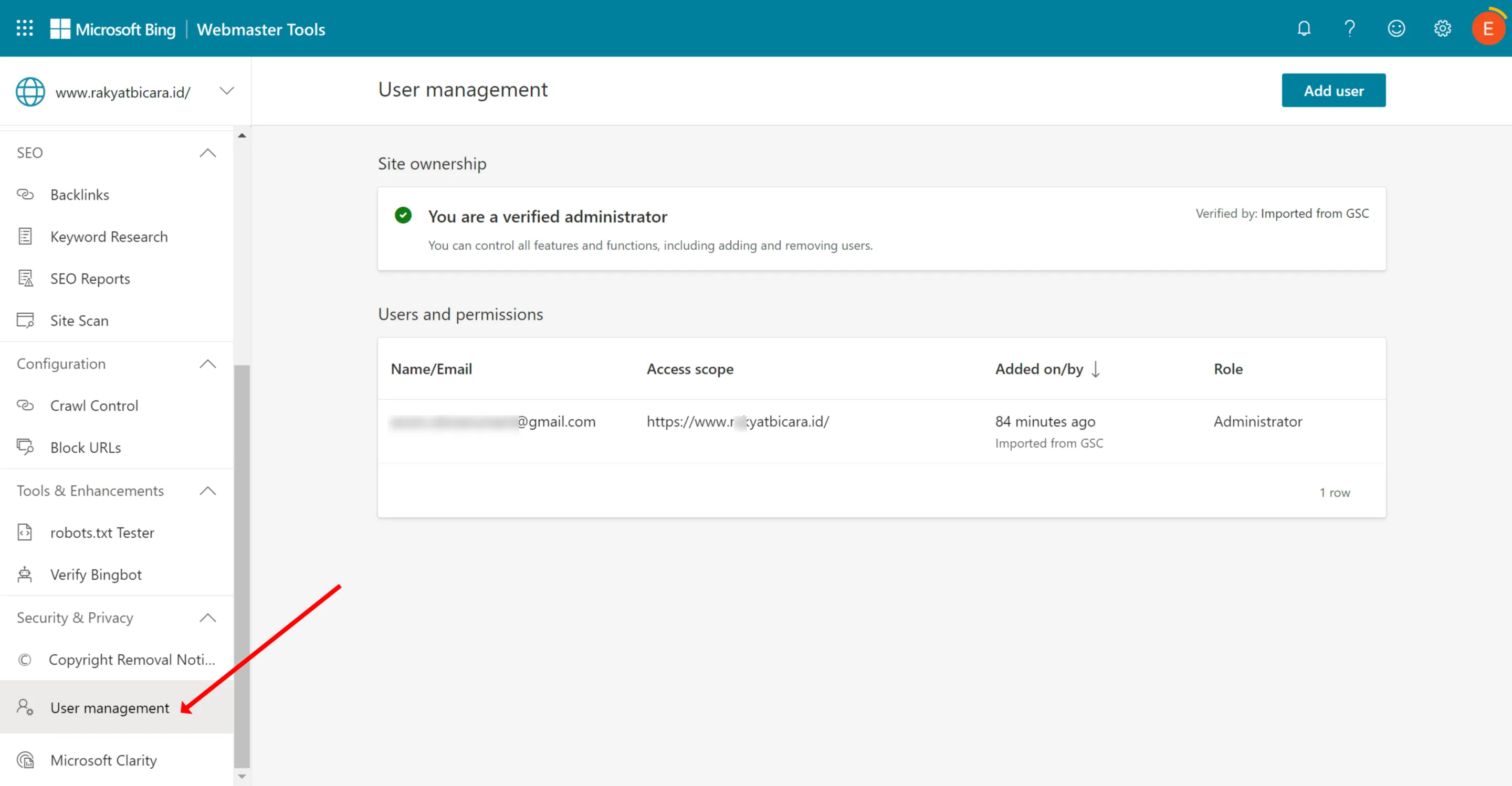 Bing Webmaster Tools: Panduan Lengkap Cara Menggunakannya 36 menu untuk mengatur pengguna di bing WMT