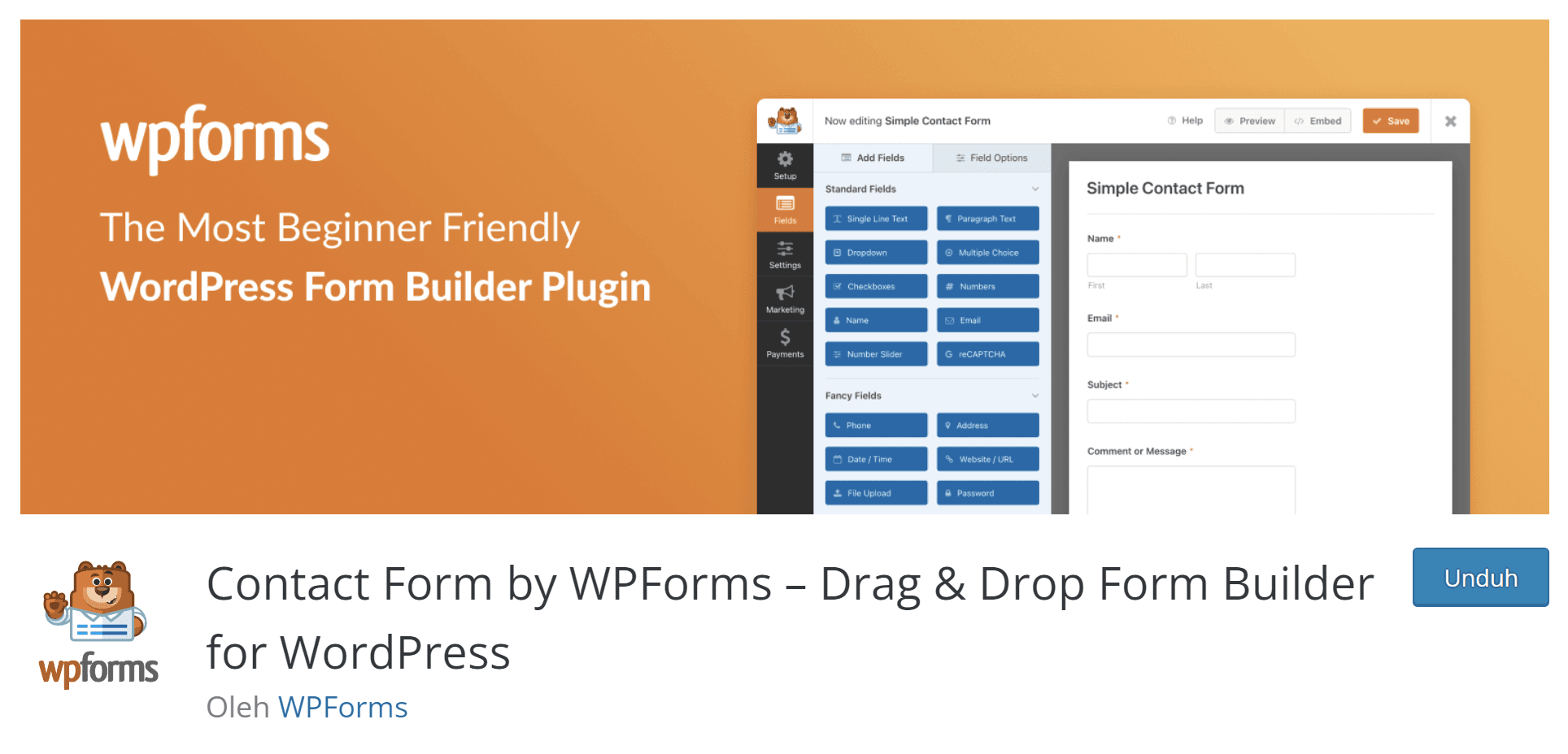 Contact Form by WPForms