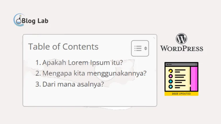 Cara Membuat Daftar Isi Otomatis di WordPress (Table of Content)