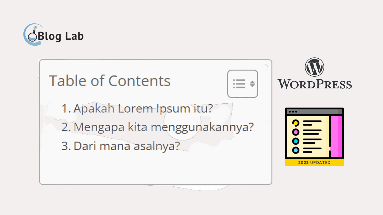 Cara Membuat Daftar Isi Otomatis di WordPress (Table of Content)