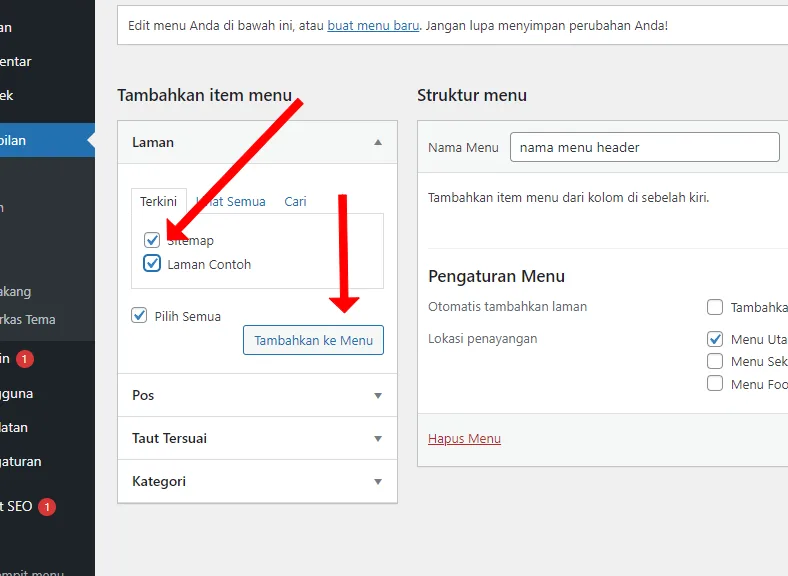 Cara Membuat Mebuat Menu dan Header di Divi