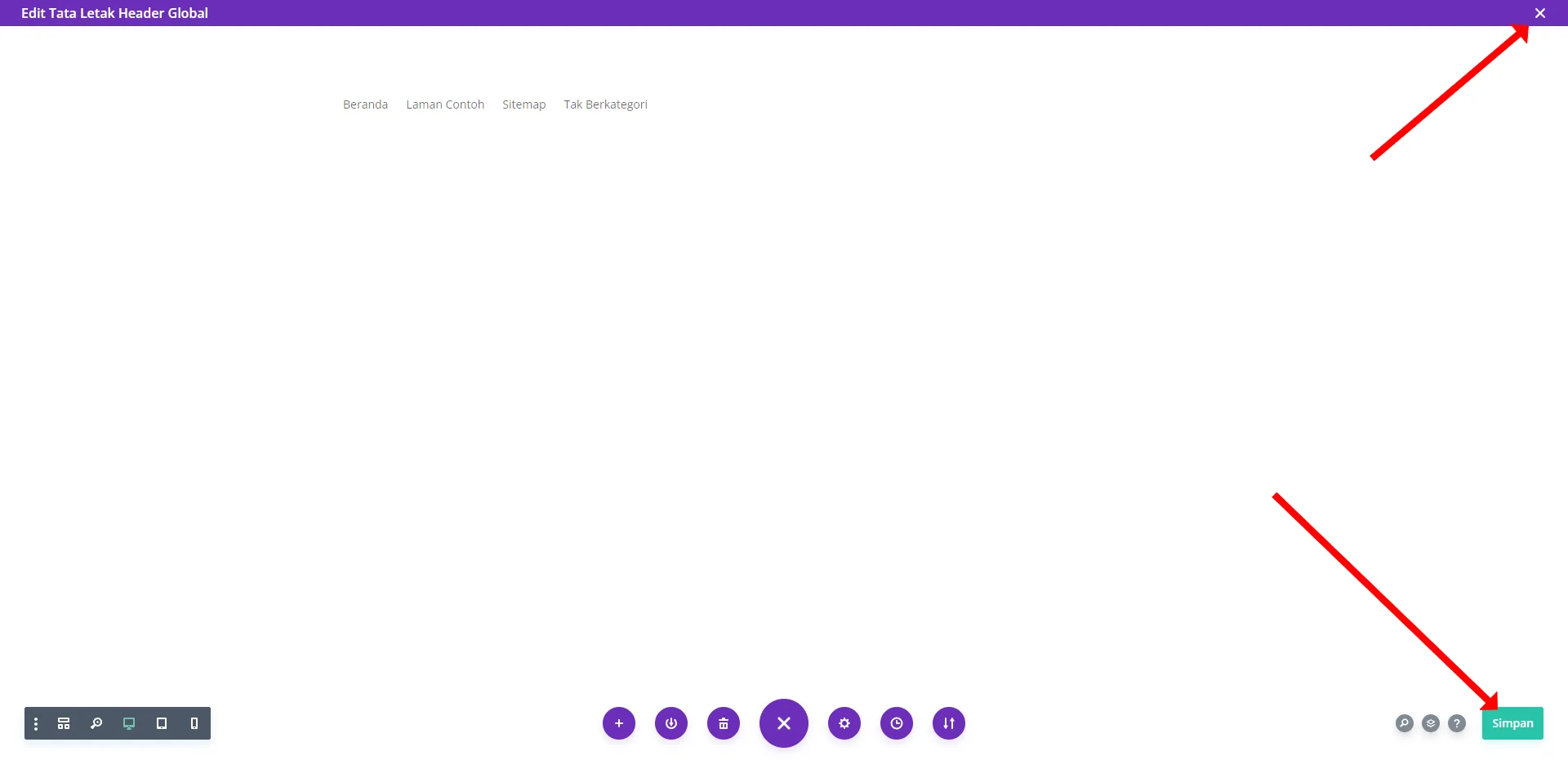 Cara Membuat dan Mengedit Header di Template DIvi