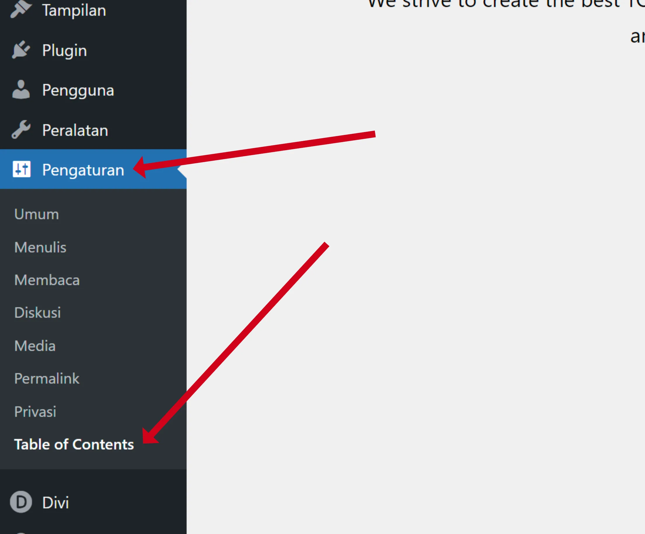 Cara Membuat Daftar Isi Otomatis di WordPress (Table of Content) 4 Cara konfigurasi plugin Easy Table of Contents