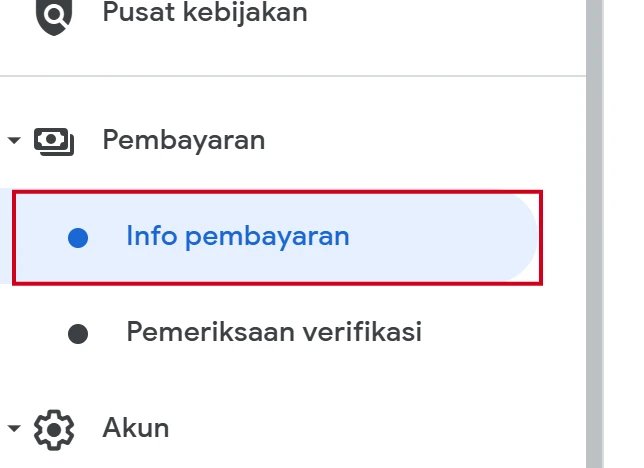 Cara Mengisi Formulir Info Pajak Google AdSense Terbaru 4 Klik Info pembayaran