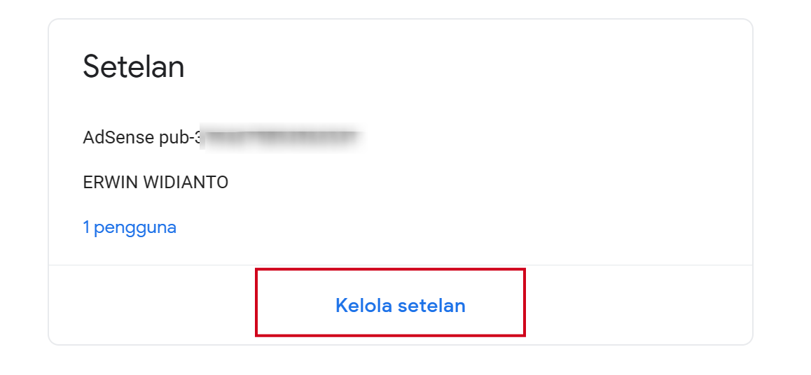 Klik Kelola setelan