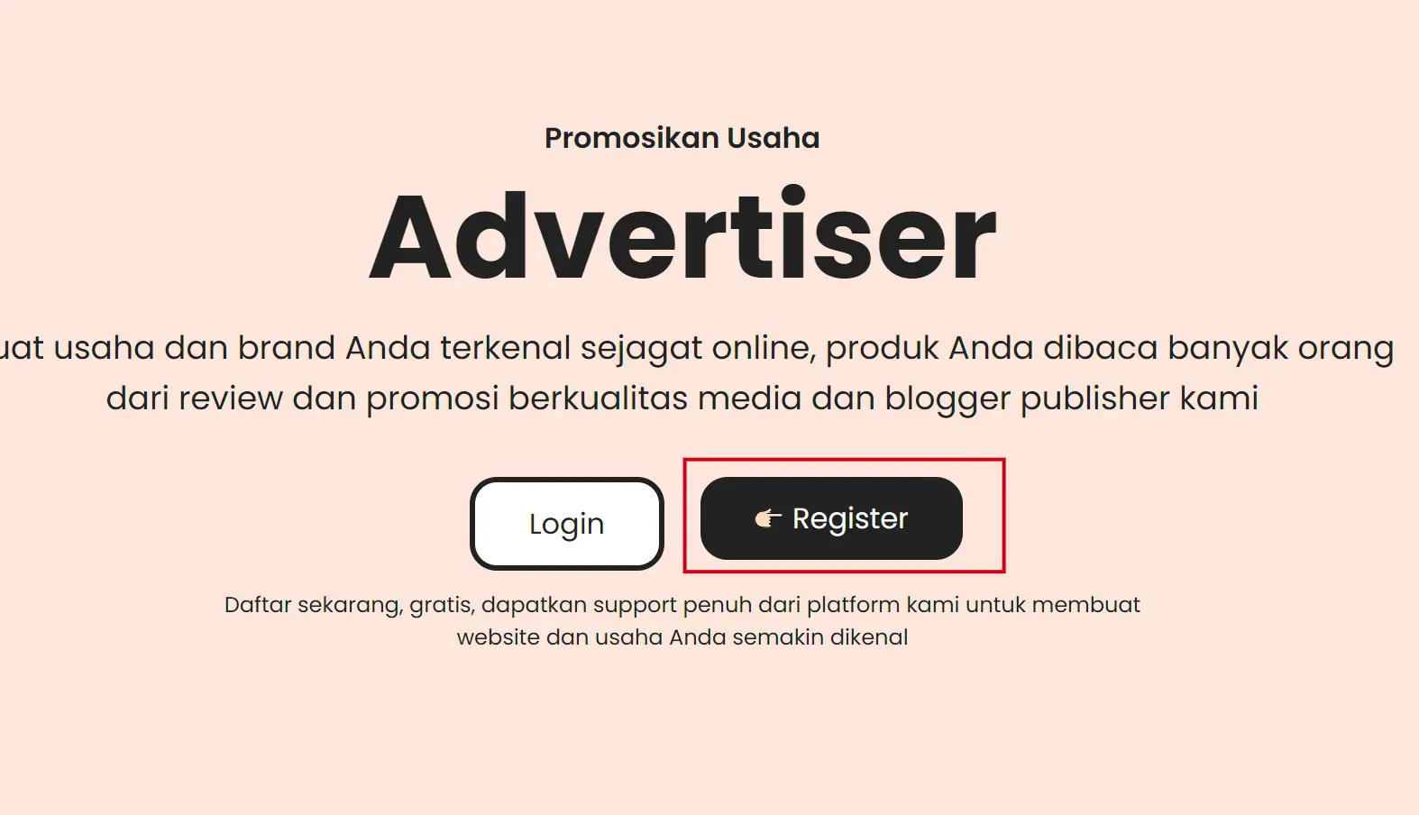 Cara Daftar Advertiser di Seedbacklink