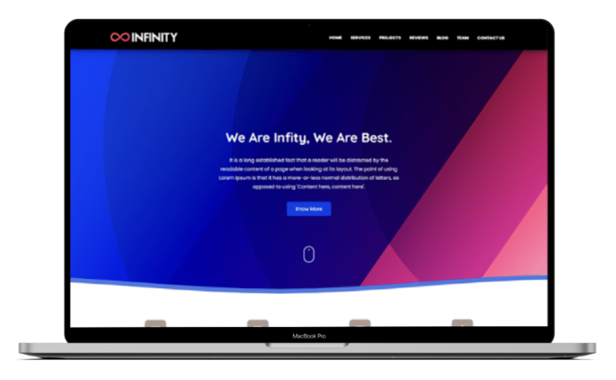 Infinity Portfolio Blogger Template