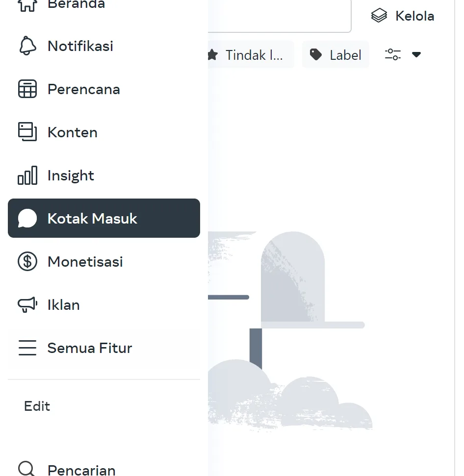 Cara Pasang Facebook Messenger Live Chat di WordPress Tanpa Plugin 2 klik kotak masuk untuk live chat