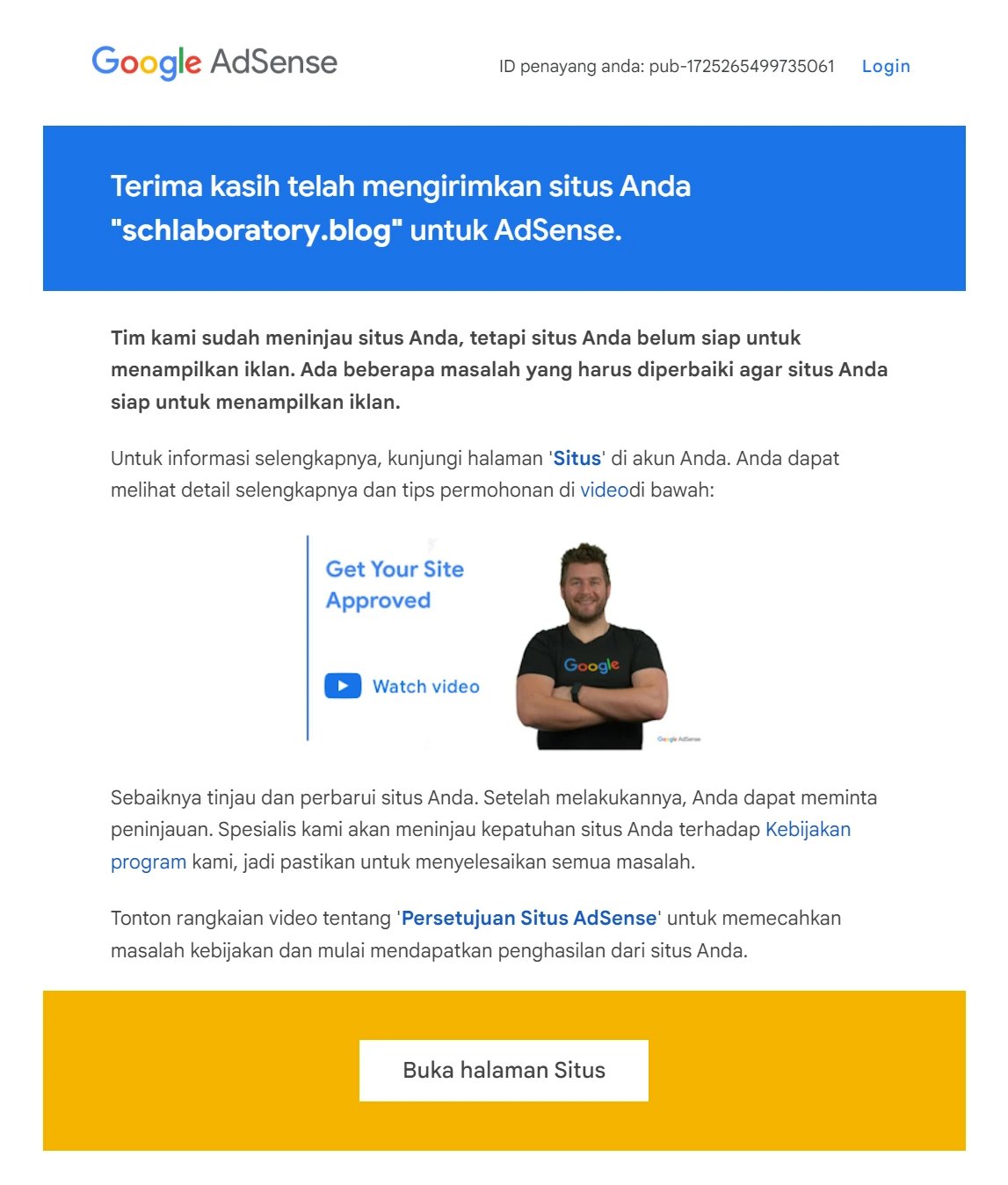 Tips dan Trik Agar Blog Di Terima Google Adsense 2 Adsense di tolak
