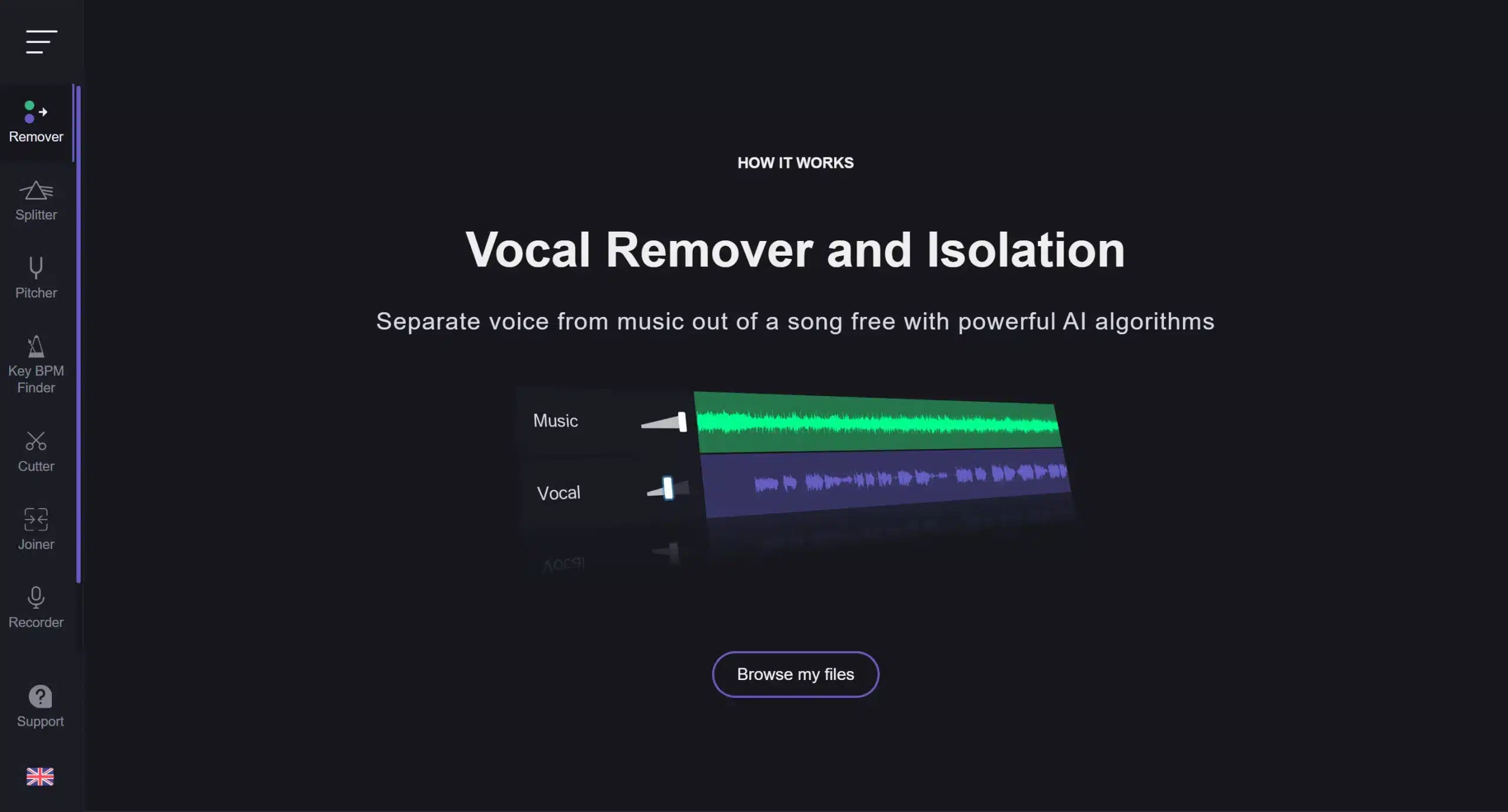 Kunjungi situs web resmi vocalremover.org.