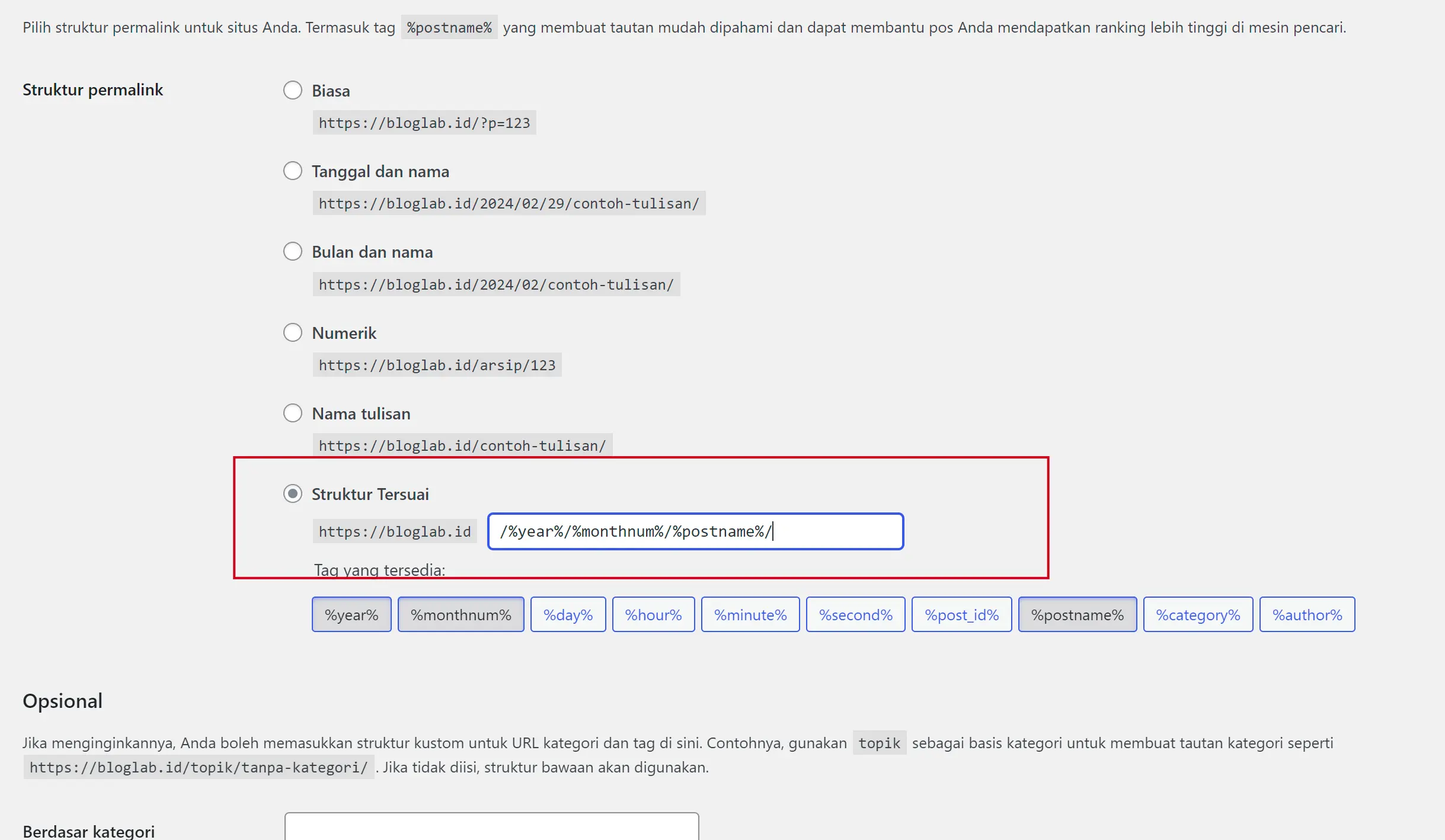 Cara Mengubah Permalink di WordPress