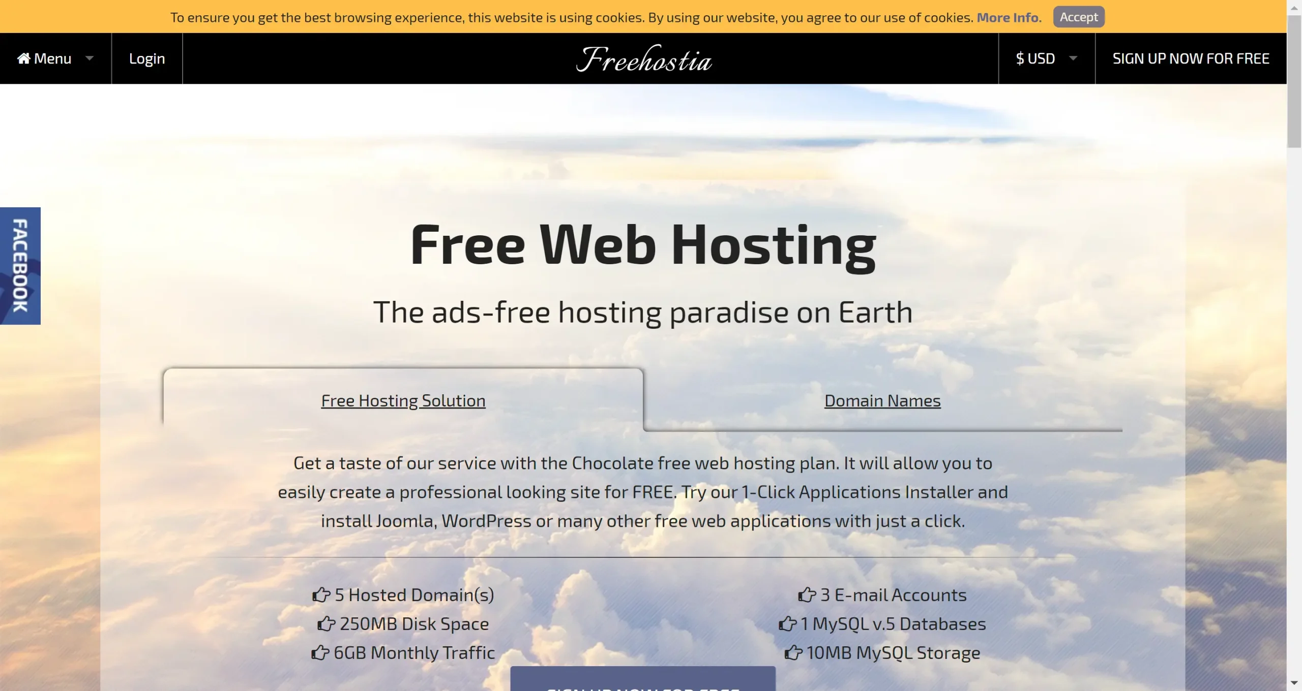 free domain 2024 Freehostia