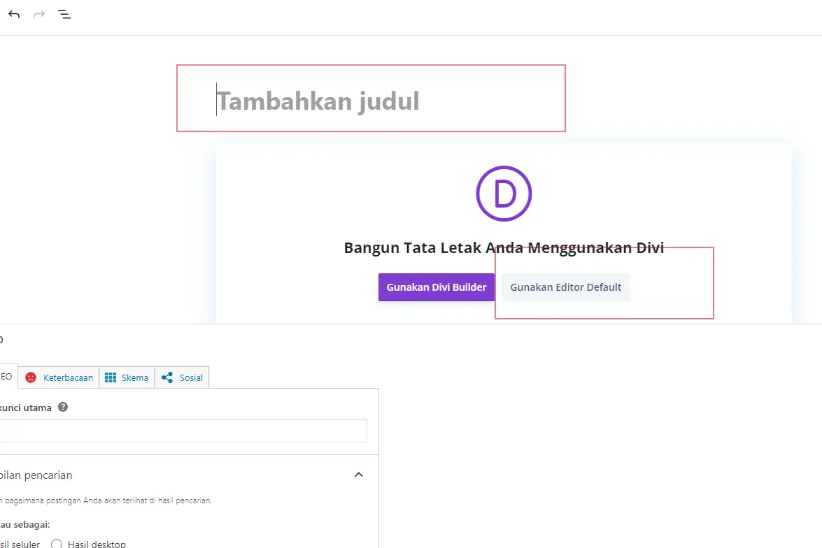 Menulis Judul dan Konten Postingan